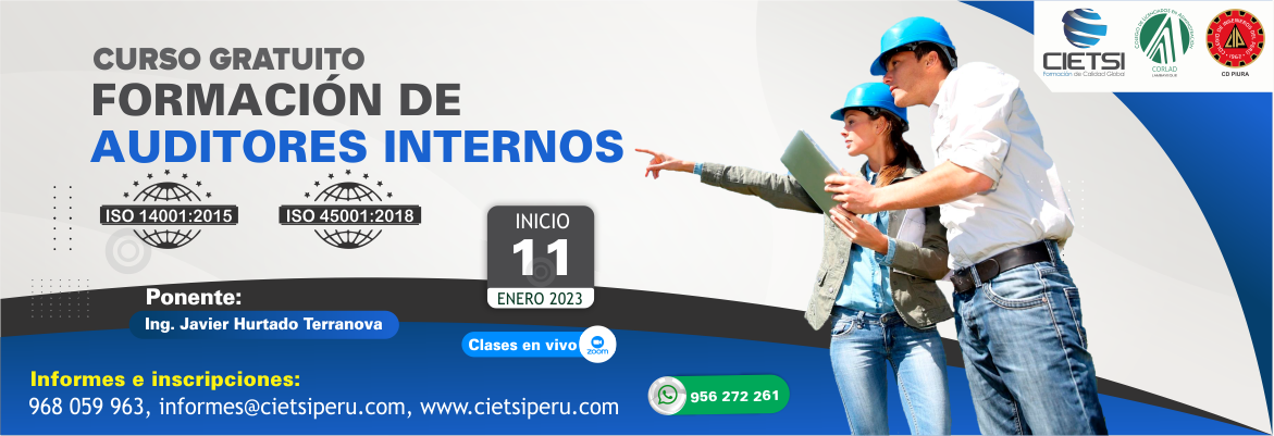 curso especializado formaciOn de auditores internos iso 140012015   iso 450012018